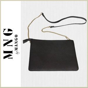 MNG by Mango Black Adjustable Shoulder or Crossbody Bag EUC